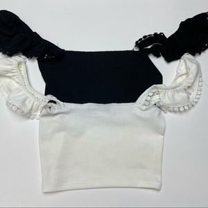 Over the shoulder crop top bundle size s